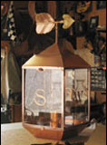 Finished Copper Weathervane Light