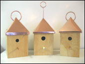 Wood And Copper Birdfeeder